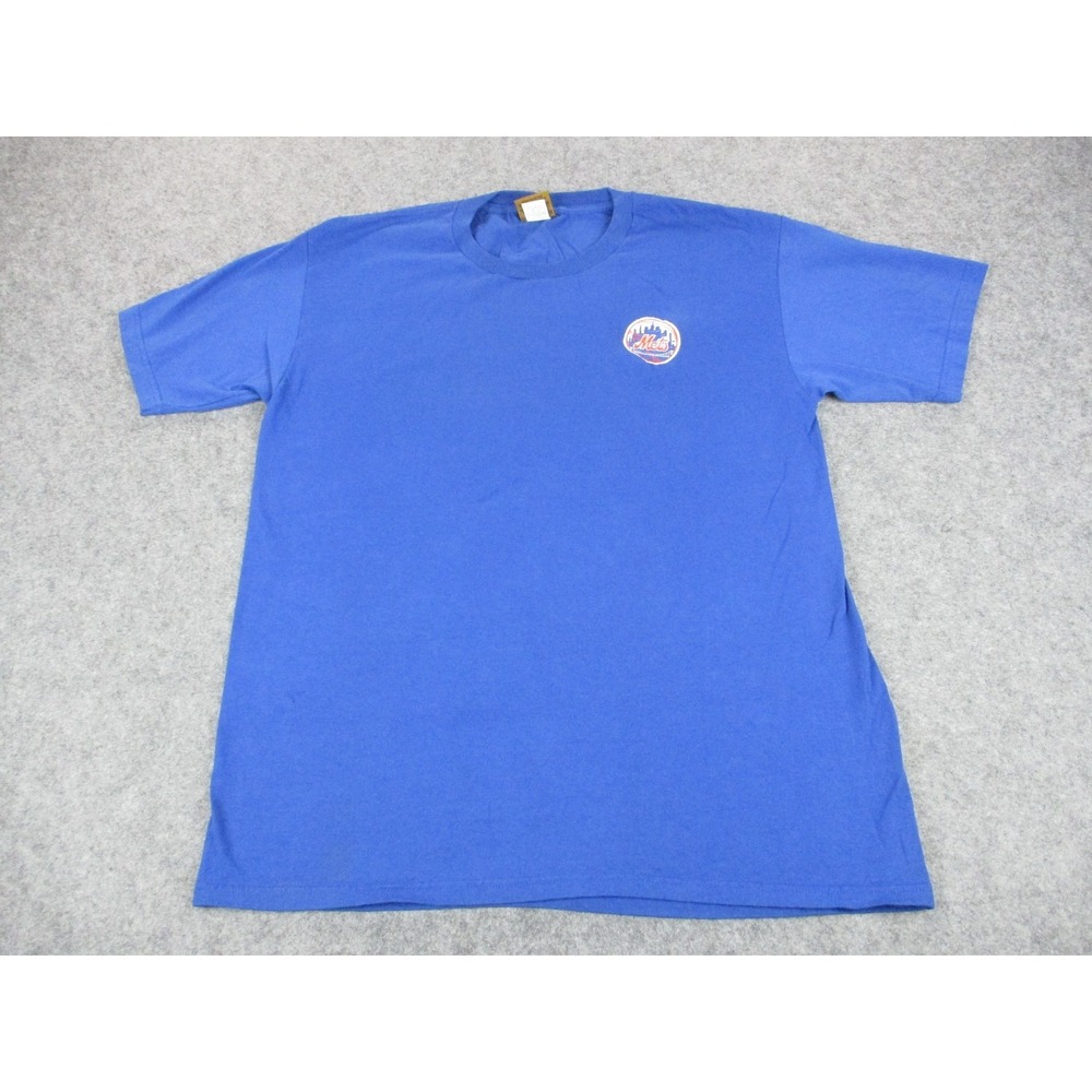 VINTAGE New‎ York Mets Shirt Mens Large Blue Nutmeg Mills MLB Baseball USA